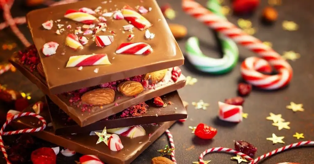 Festive chocolate slab - Christmas food gifts