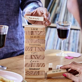 Photo of Personalised Couples Wooden Stacking Tower Game - Best Christmas Gifts for Couples Who Have Everything