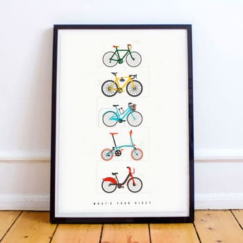 Cycle and The City Poster - Cycling Gifts for Men UK - Open for Christmas