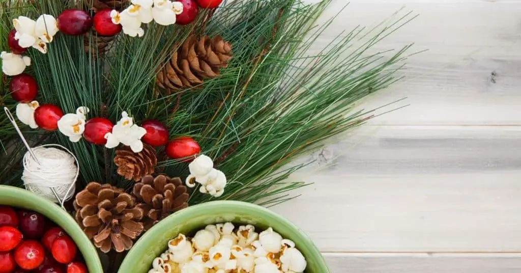 Stringing Popcorn - How to Decorate and Put Tinsel On a Christmas Tree - Open for Christmas