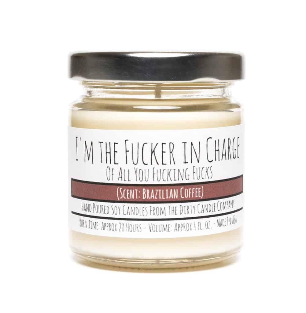 I'm in Charge Candle - Christmas Gift Idea for Boss - Open for Christmas
