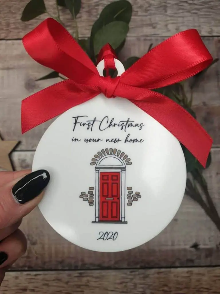 Personalised New Home Christmas Decoration - Open for Christmas