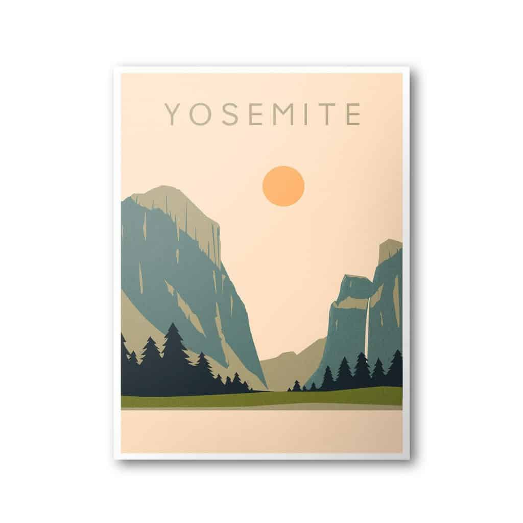 Yosemite National Park Poster - Christmas Gifts Under 5 Dollars - Open for Christmas