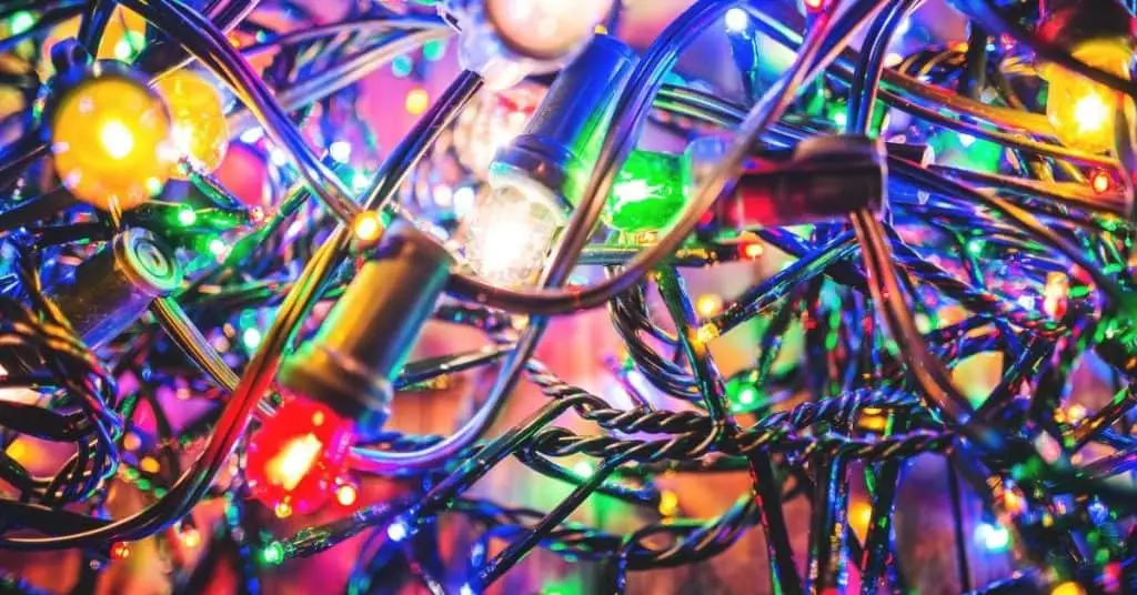LED multicoloured Christmas lights - Open for Christmas